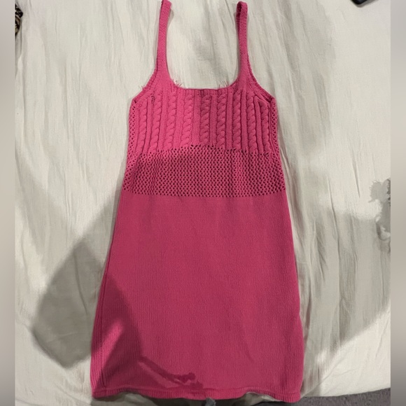 zara pink crochet dress Zara - Crochet Knit Combination Dress - Pink - 4 Years (40,9 Inches)